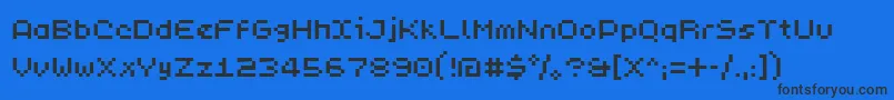 Шрифт PixL – чёрные шрифты на синем фоне
