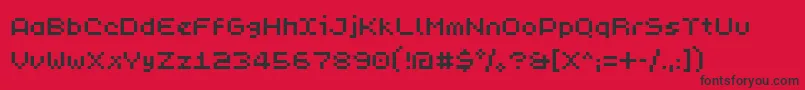 Шрифт PixL – чёрные шрифты на красном фоне