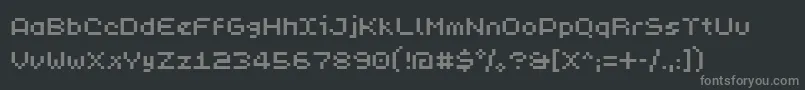 フォントPixL – 黒い背景に灰色の文字