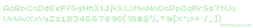 PixL-Schriftart – Grüne Schriften auf weißem Hintergrund