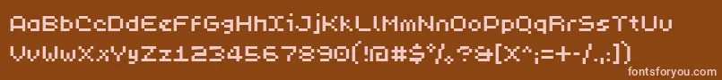 Шрифт PixL – розовые шрифты на коричневом фоне