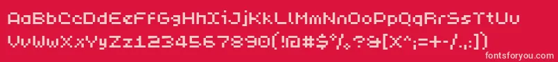 PixL Font – Pink Fonts on Red Background