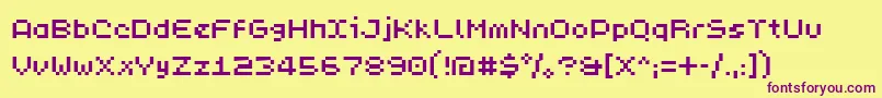 PixL Font – Purple Fonts on Yellow Background
