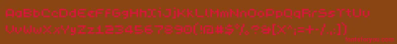 PixL Font – Red Fonts on Brown Background