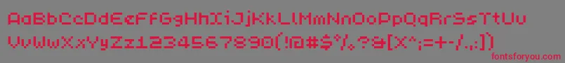 PixL Font – Red Fonts on Gray Background
