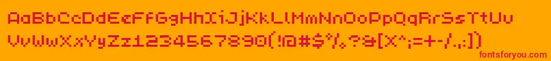 Шрифт PixL – красные шрифты на оранжевом фоне