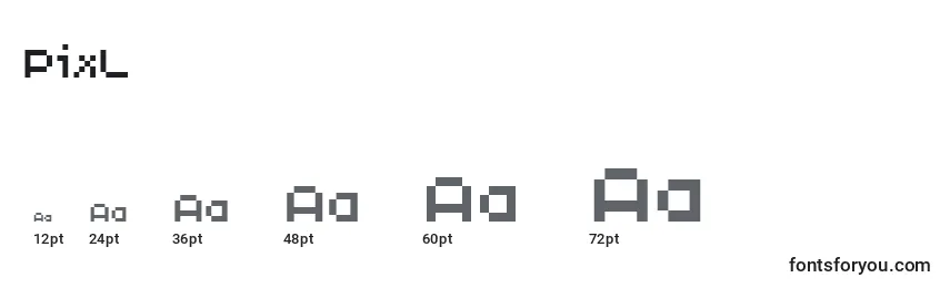 Tamaños de fuente PixL (115658)