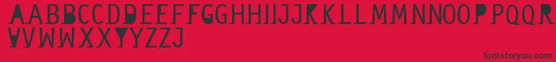 フォントSanserif – 赤い背景に黒い文字