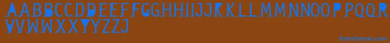 Sanserif Font – Blue Fonts on Brown Background