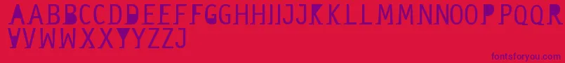 fuente Sanserif – Fuentes Moradas Sobre Fondo Rojo