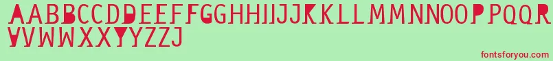 Sanserif Font – Red Fonts on Green Background