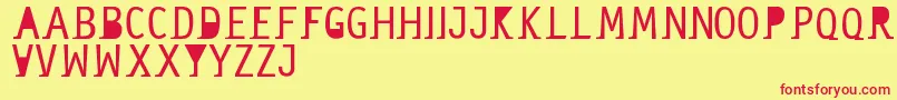 Sanserif Font – Red Fonts on Yellow Background