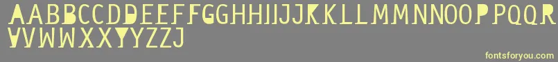 Sanserif-Schriftart – Gelbe Schriften auf grauem Hintergrund