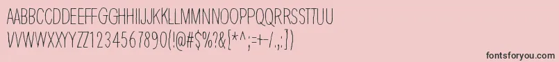 フォントThinKing – ピンクの背景に黒い文字