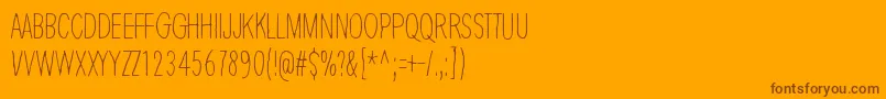 ThinKing Font – Brown Fonts on Orange Background