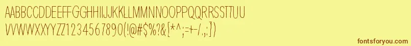 ThinKing Font – Brown Fonts on Yellow Background