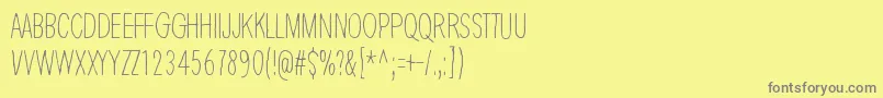 フォントThinKing – 黄色の背景に灰色の文字