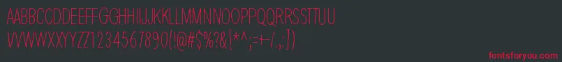 ThinKing Font – Red Fonts on Black Background