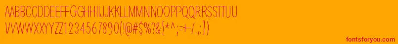 ThinKing Font – Red Fonts on Orange Background