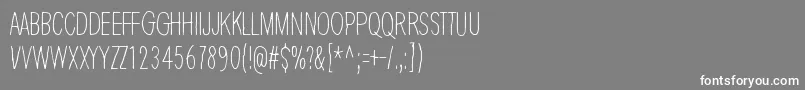 フォントThinKing – 灰色の背景に白い文字