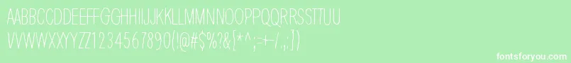 フォントThinKing – 緑の背景に白い文字