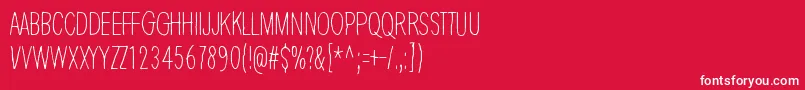 ThinKing Font – White Fonts on Red Background
