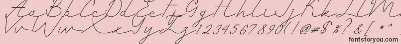 Saiba mais sobre a fonte Romantic Fonte Romantic – fontes pretas em um fundo rosa