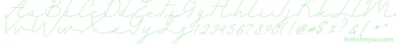 Więcej informacji o czcionce Romantic Czcionka Romantic – zielone czcionki na białym tle