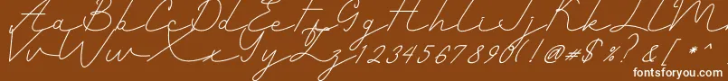 Więcej informacji o czcionce Romantic Czcionka Romantic – białe czcionki na brązowym tle