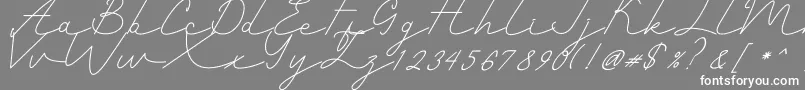 fuente Romantic – Fuentes Blancas Sobre Fondo Gris