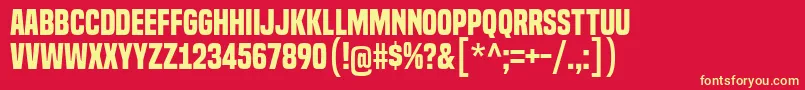 More about BuiltTitlingBd Font BuiltTitlingBd Font – Yellow Fonts on Red Background