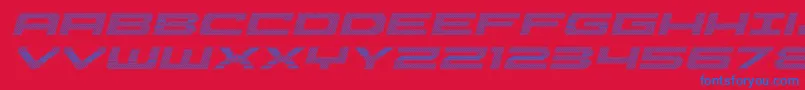 Więcej informacji o czcionce Pocketball3Dital Czcionka Pocketball3Dital – niebieskie czcionki na czerwonym tle