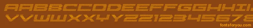 Pocketball3Dital Font – Orange Fonts on Brown Background