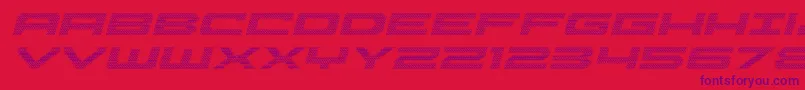 Pocketball3Dital Font – Purple Fonts on Red Background