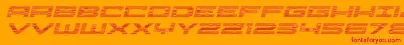 Pocketball3Dital Font – Red Fonts on Orange Background