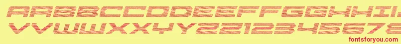 Pocketball3Dital Font – Red Fonts on Yellow Background