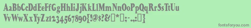 Happycampersnf Font – Gray Fonts on Green Background