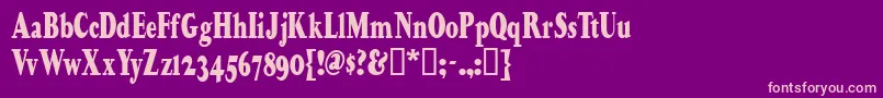 Happycampersnf Font – Pink Fonts on Purple Background