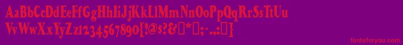 Happycampersnf Font – Red Fonts on Purple Background