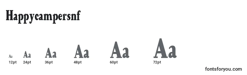 Happycampersnf (115665) Font Sizes