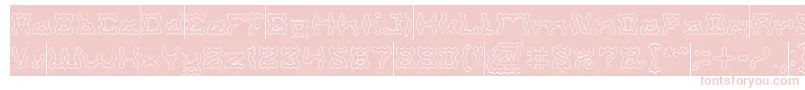 ShakeItOffHollowInverse Font – Pink Fonts on White Background