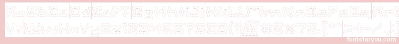 ShakeItOffHollowInverse Font – White Fonts on Pink Background