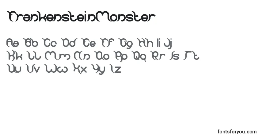 A fonte FrankensteinMonster – alfabeto, números, caracteres especiais