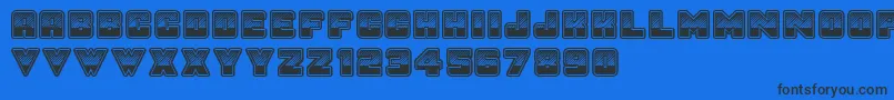 SunsetGp Font – Black Fonts on Blue Background