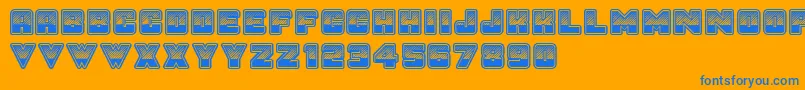 SunsetGp Font – Blue Fonts on Orange Background