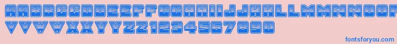 SunsetGp Font – Blue Fonts on Pink Background