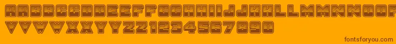 SunsetGp Font – Brown Fonts on Orange Background