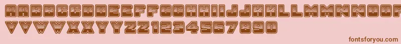 SunsetGp Font – Brown Fonts on Pink Background
