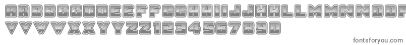 SunsetGp-fontti – harmaat kirjasimet valkoisella taustalla