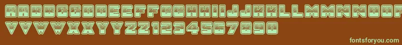 SunsetGp Font – Green Fonts on Brown Background